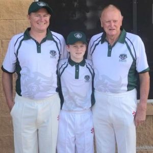 Three generations line up