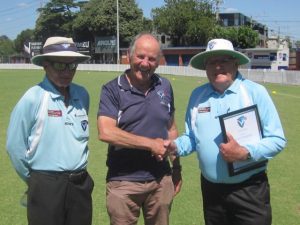 VSDCA umpire reaches 300th match milestone