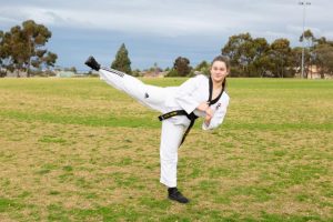 Teen taekwondo champ