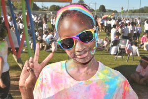 School turns colourful
