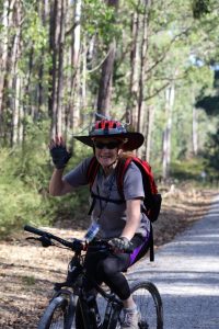 Cyclist clips in for High Country adventure