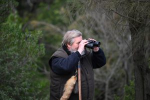 Bird walkers brave the elements
