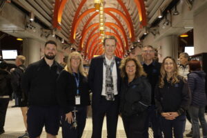 Melton local at the controls of Metro milestone