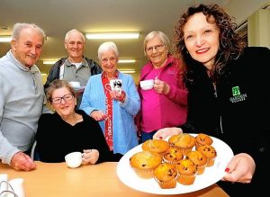 Elderly residents raised cuppas for Cancer Council