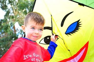 Kites ready for flight