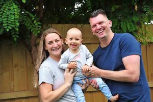 Birth of a happy family